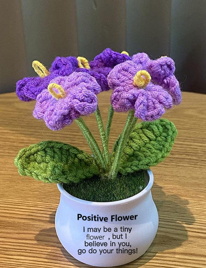 Hand Made To Your Mom Sister Aunt Friend Family Mother's Day Birthday Spiritual Support Crochet Flowers