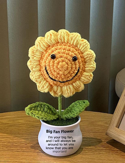 Hand Made To Your Mom Sister Aunt Friend Family Mother's Day Birthday Spiritual Support Crochet Flowers