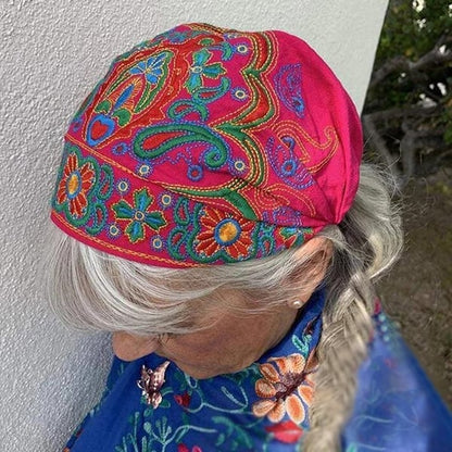 Embroidered Bandana Caps